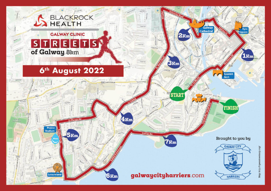 Streets of Galway Route Map